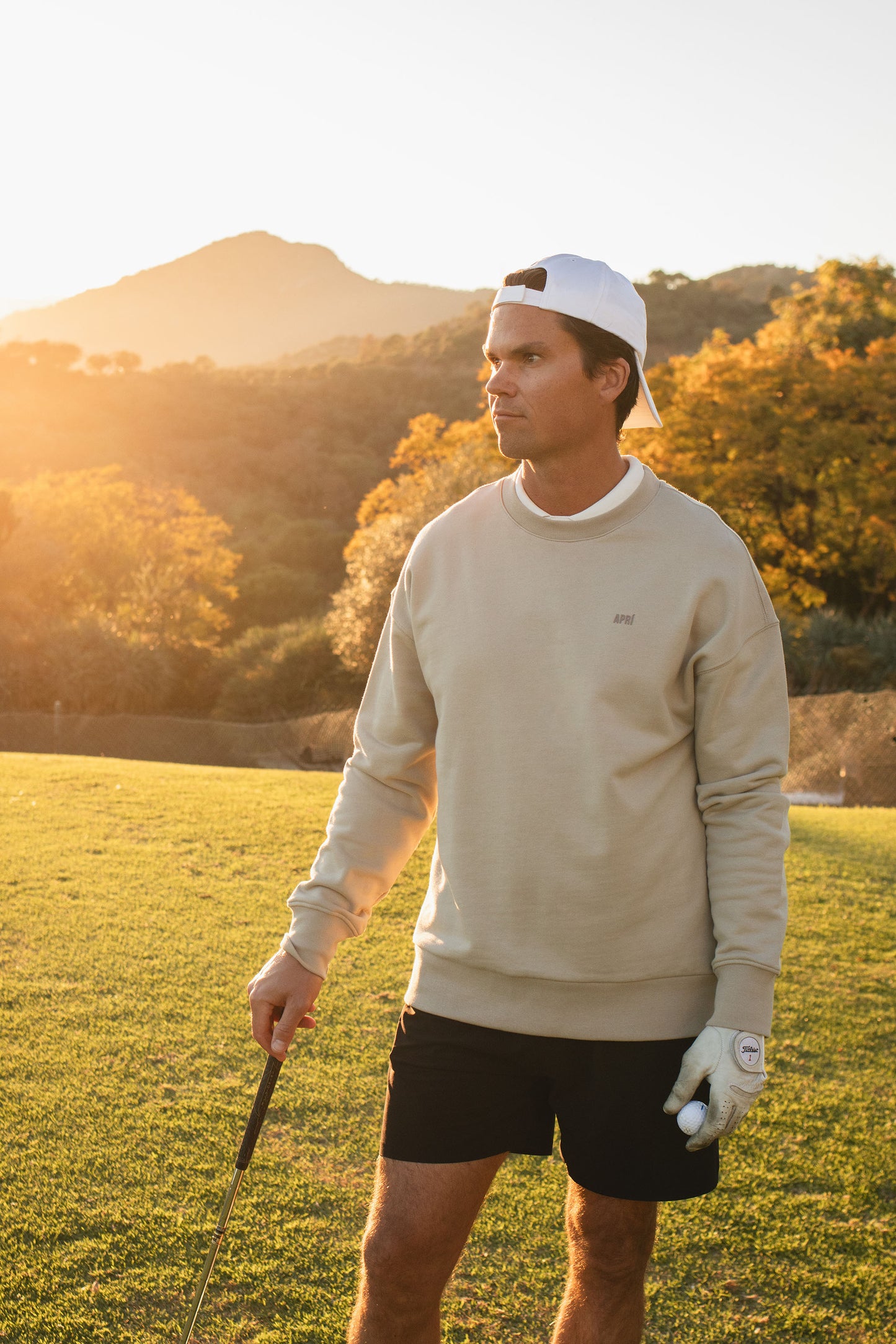 Men's Sweatshirt Crew Neck Putty