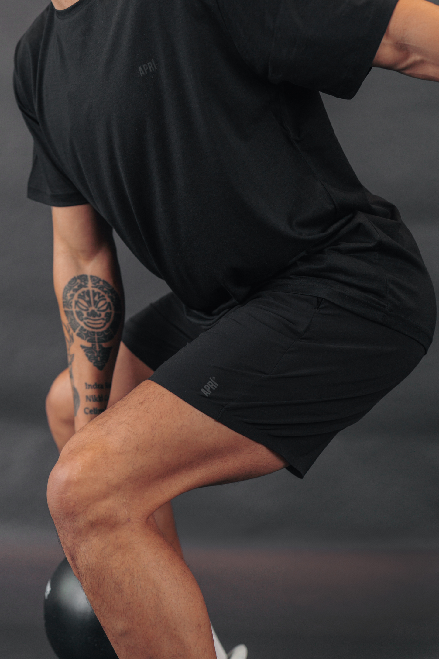 apritech men's black airy performance shorts