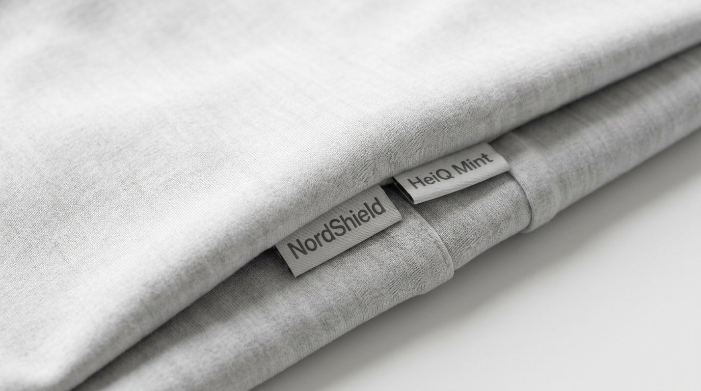 APRÍshield and APRÍtech anti-odour technology — NordShield and HeiQ Mint fabric treatment comparison