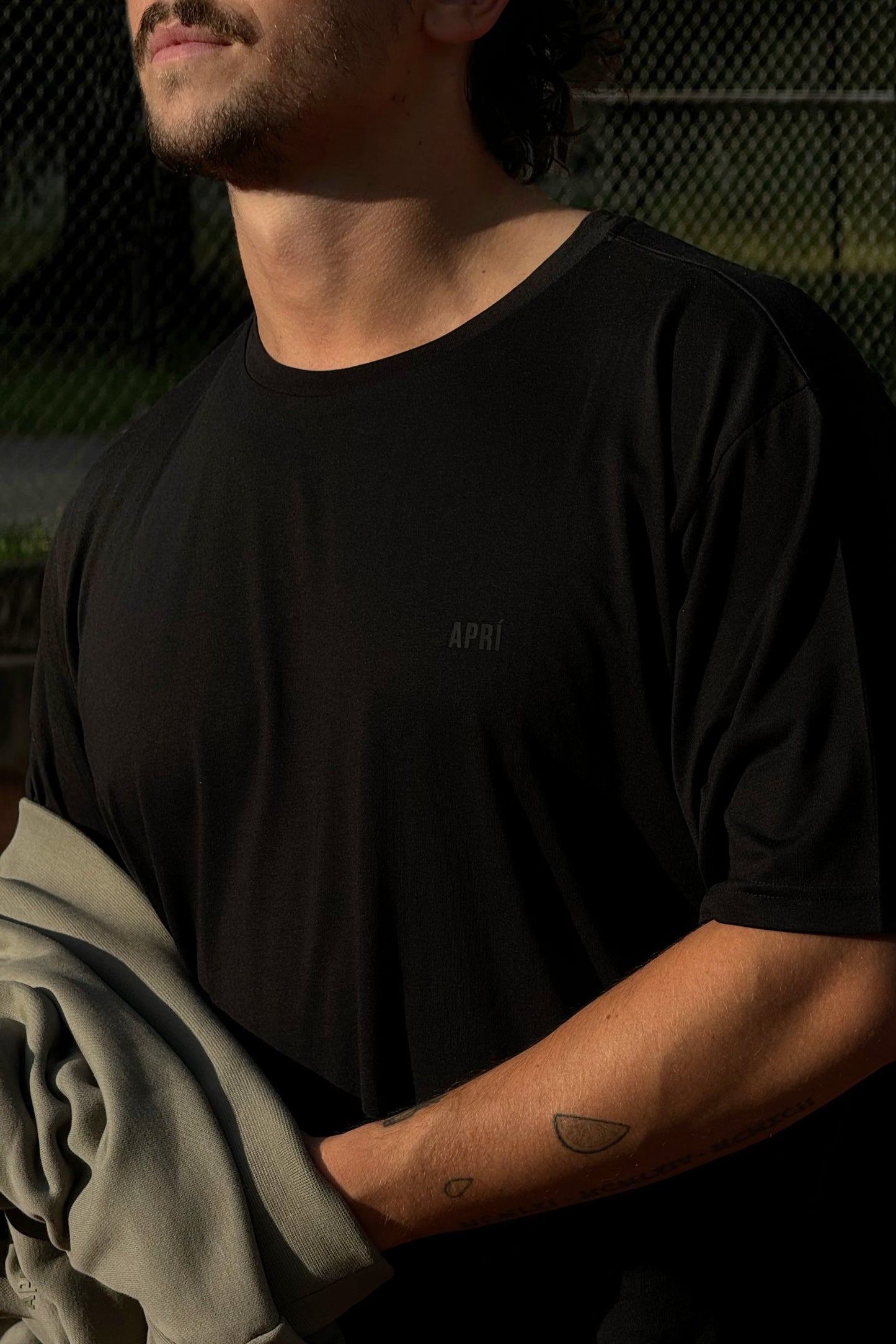 Black lyocell t-shirt