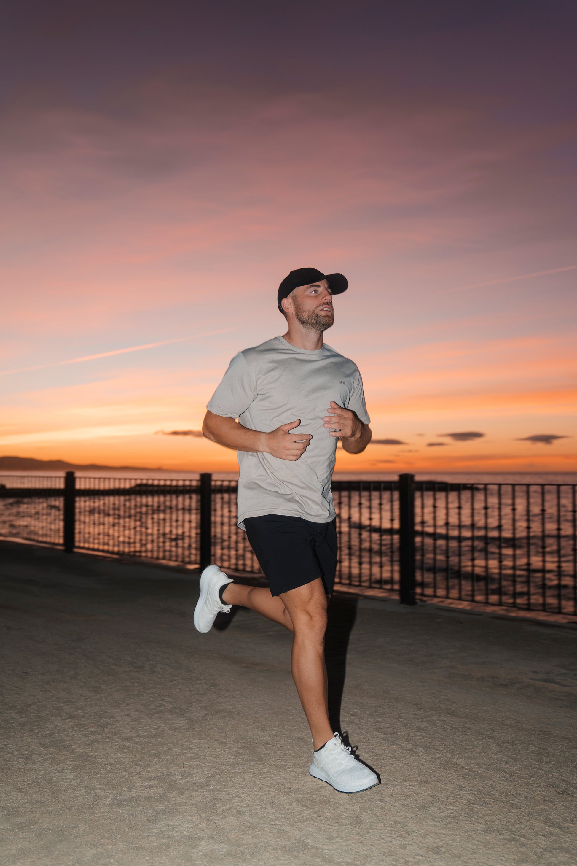 apri lyocell t-shirt running lunar rock grey