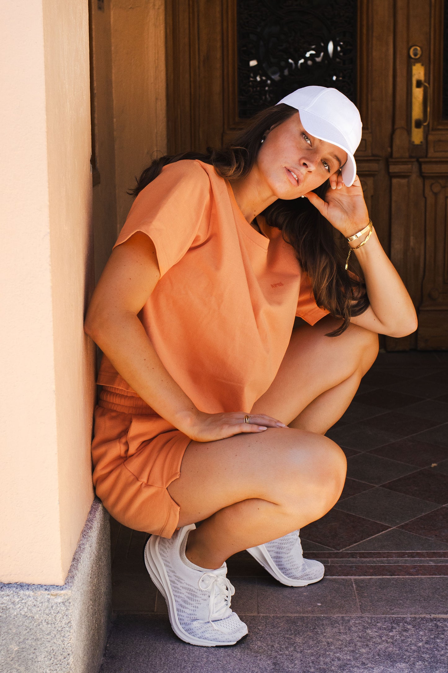 apri sportswear apricot crush sweat shorts box tee
