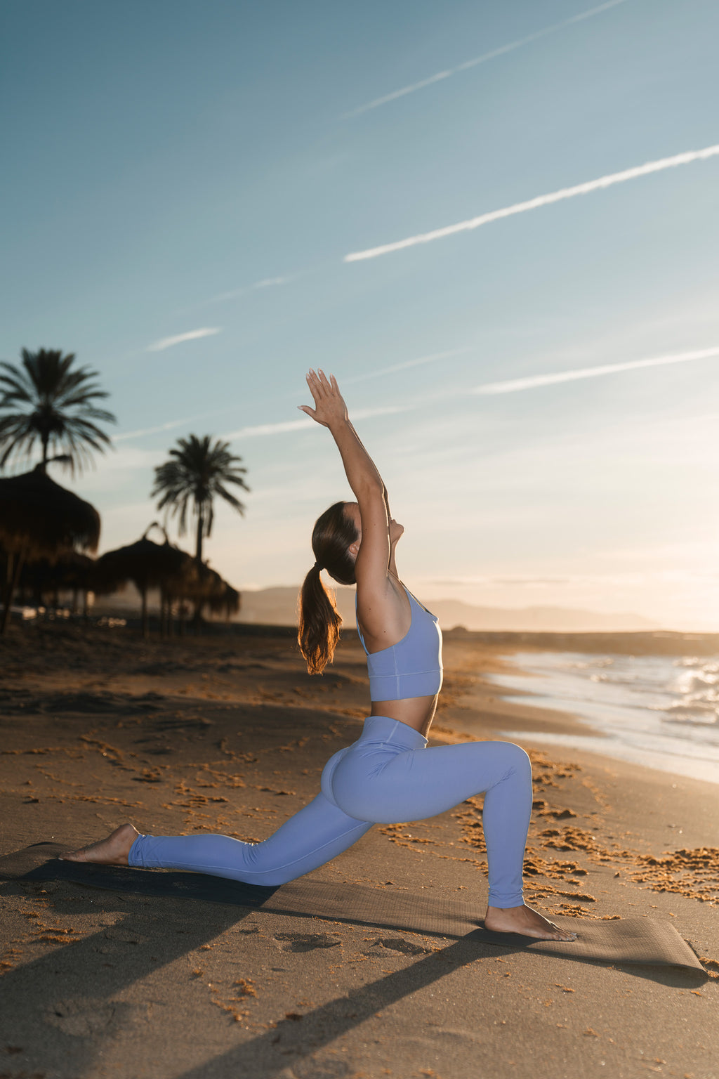 aprítech malva cross back straps sports bra leggings yoga